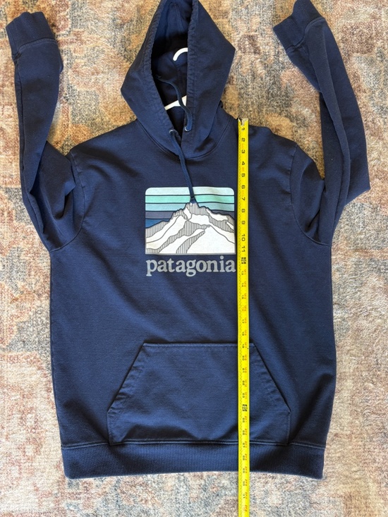 Patagonia #39584 Men's Line Logo Ridge Uprisal Hoody/Hoodie Sweatshirt XL Blue - Picture 8 of 9